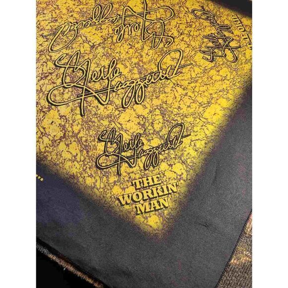 1998 Merle Haggard 'The Workin' Man' Vintage Hankerchief - Picture 3 of 7